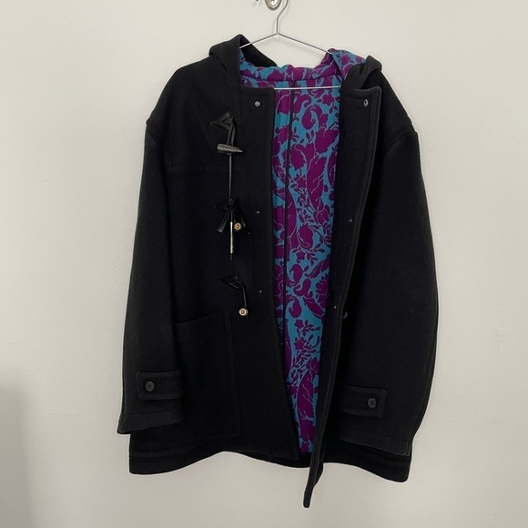 Versace Medusa Duffle Coat Black Wool Silk Blend Size XXL (54 IT) New with Tags - Picture 4 of 14